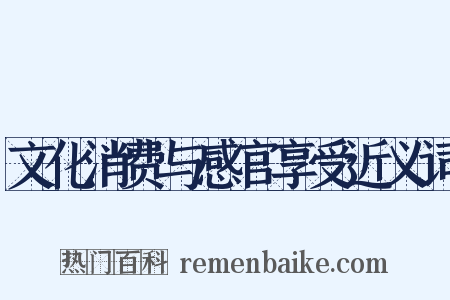 文化消费与感官享受近义词是什么意思的图片